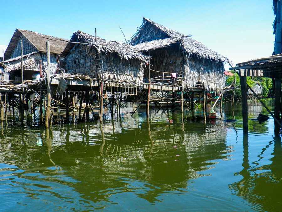 Stilt Houses Standing on Tonle Sap Lake, Cambodia
