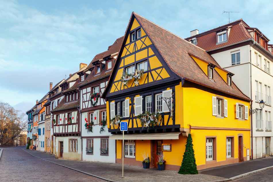 Colmar. The old half-timbered houses