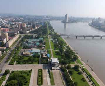 View of the city Pyongyang.