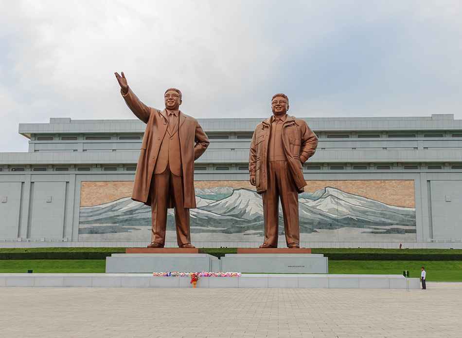 Grand Monument  on Mansu Hill in Pyongyang.