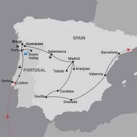 Portugal Spain Map 0304