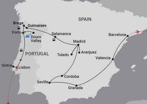 Portugal Spain Map 0304