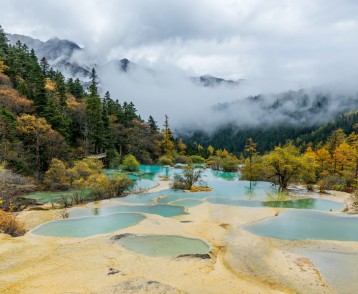 Superb pools in Huanglong National Park near Jiuzhaijou - SiChuan, China