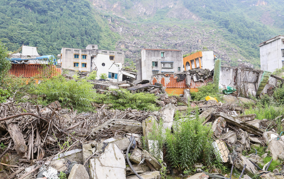 earthquake  house after May 12,2008  at beichuan,mianyang,china