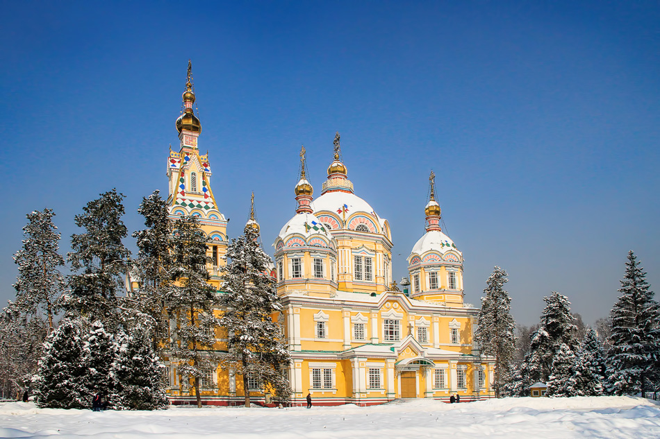 Zenkov Cathedral in Almaty, Kazakhstan