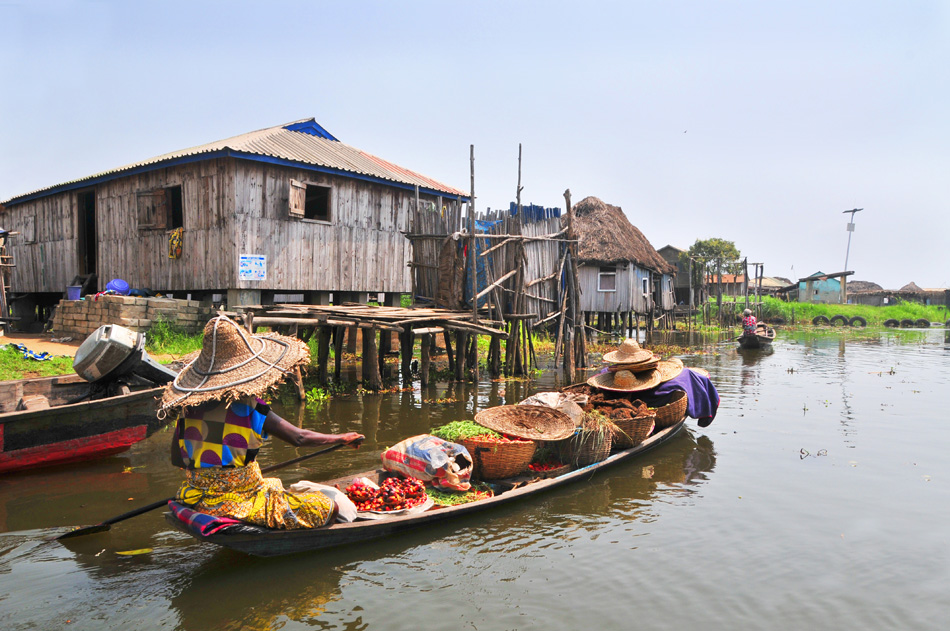 Ganvie on Lake Nokoue, Benin