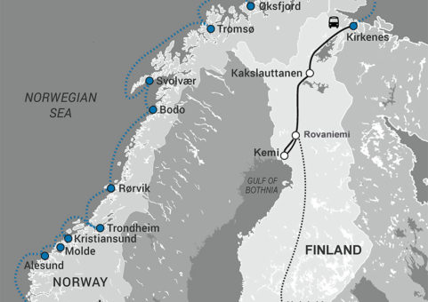 Northern Lights map - Rovaniemi