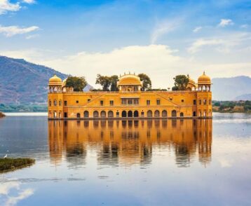 Water palace known as Jal Mahal at Jaipur Rajasthan