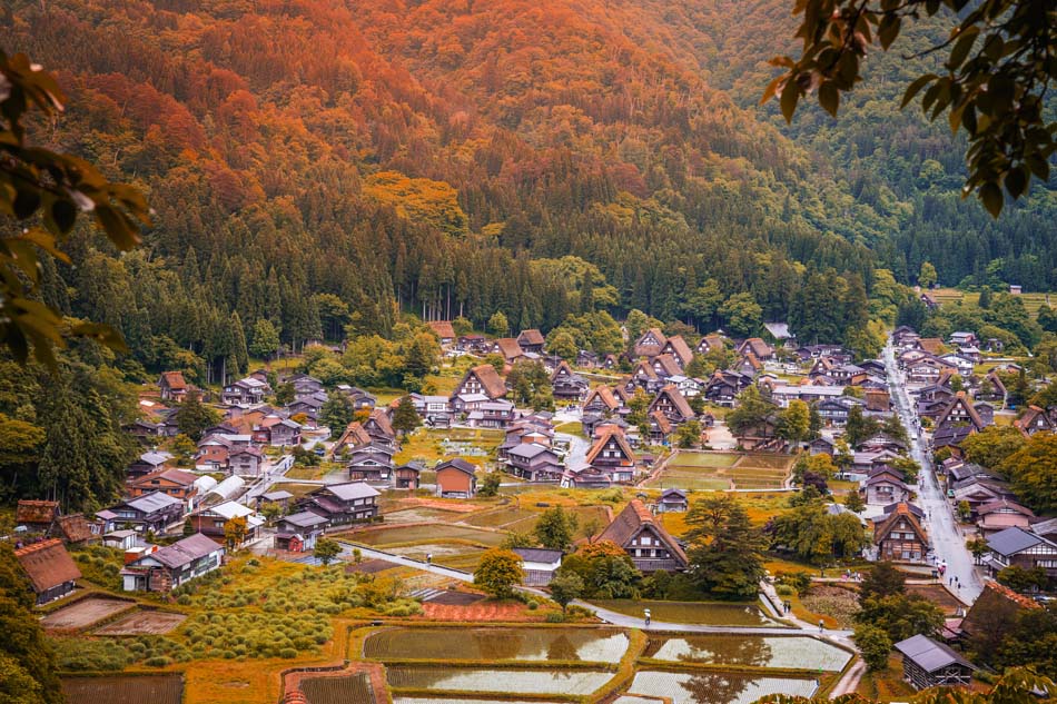 Landscape of Traditional and Historical Japanese village Shiraka